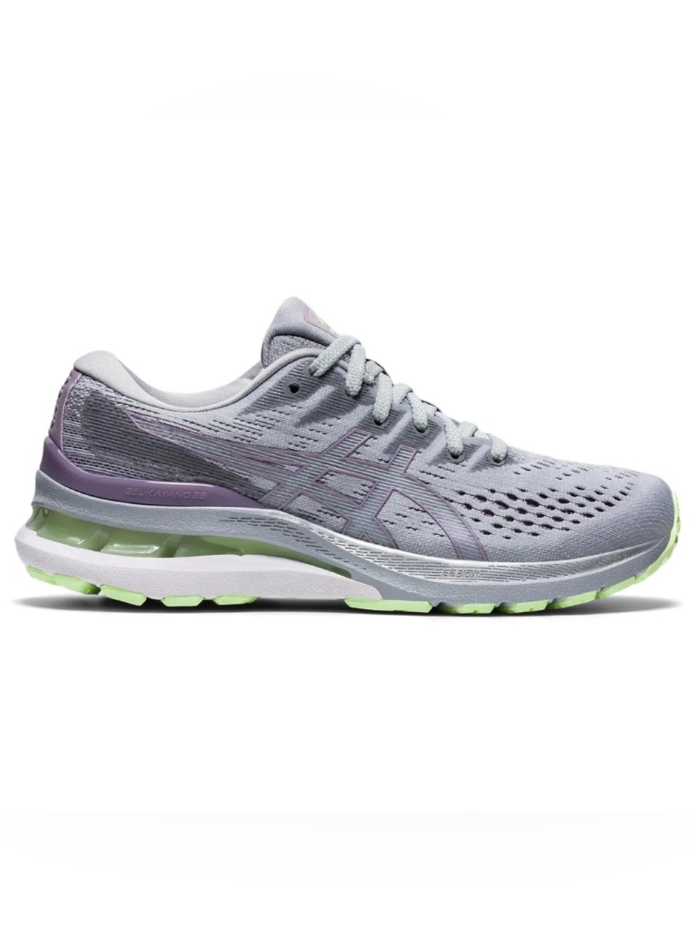 Asics Gel-Kayano 28 1012B047-020 Womens Gray/Lavender Running Shoes Sneakers 8